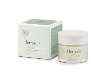 Herbellis Anti-Wrinkle Radiant Cream ครีมลดเลือนริ้วรอยจากน้ำมันมะกอกออร์แกนิค นำเข้าจากประเทศกรีซ (50 ml)