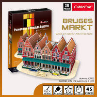 จิ๊กซอว์ 3 มิติ จัตุรัสตลาดบรูช Bruges Markt C182  แบรนด์ Cubicfun ของแท้ 100% สินค้าพร้อมส่ง