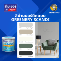 BegerCool All Plus Semi-gloss เบเยอร์คูล ออลพลัส กึ่งเงา สไตล์นอร์ดิก - แบบGREENERY SCANDI 1 ลิตร