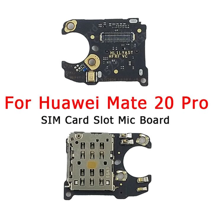 ต้นฉบับสําหรับ-huawei-mate-20-pro-ช่องเสียบซิมการ์ดสัญญาณเสาอากาศติดตั้งไมโครโฟนไมโครโฟนบอร์ด-flex-socket-อะไหล่ทดแทน