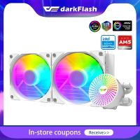 Darkflash DC240mm Whit CPU computer water cooling radiator LGA 1700 1151 2011 AM3 AM4 AM5 ARGB computer game player fan radiator