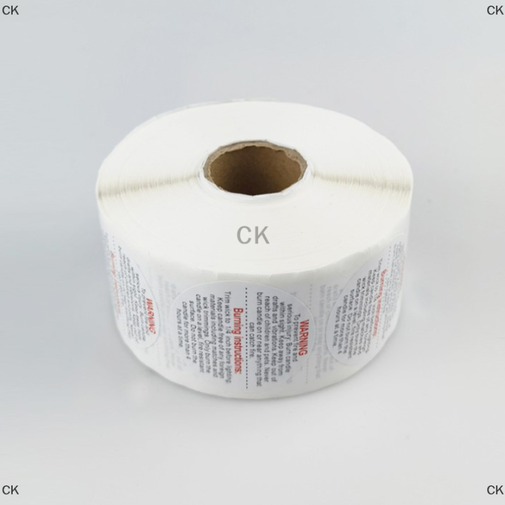 ck-สติกเกอร์กันน้ำติดเทียน1-5นิ้ว500ชิ้น-ม้วน