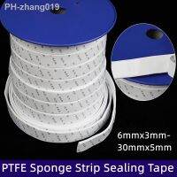 1/5M PTFE Sponge Strip Sealing Tape 6mmx3mm-30mmx5mm Self-adhesive Sealing Gasket