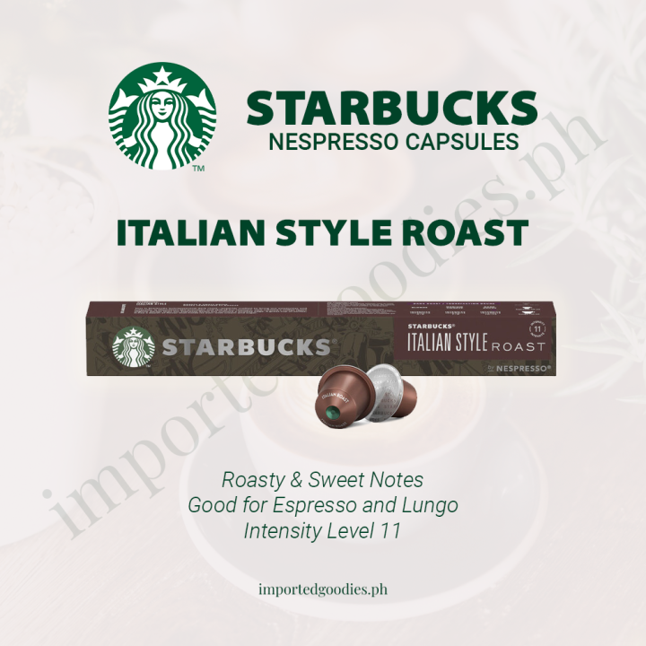 STARBUCKS ITALIAN STYLE ROAST Nespresso Coffee Capsules NEW STOCK 2023