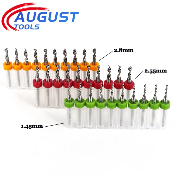 3.175mm Shank 10Pcs PCB Drill Bit Set Micro Carbide Metal Drills For