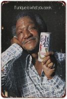 Agedsign Wall Decor Tin Signs Metal Sign 1974 COLT 45 Beer Redd Foxx Vintage Reproduction Cafe Plaques Poster Indoor Wine Cellar 8 x 12 inches