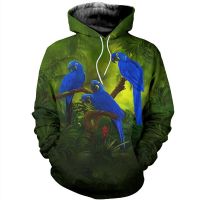 Xzx180305 new style 3D printing forest and parrot Hoodie / mens womens Sweatshirt / zipper casual Hoodie streetwear