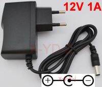 ลิมิเต็ดอิดิชั่น1ชิ้น12V1AAC/DC 12V 1A อะแดปเตอร์สวิตช์จ่ายไฟสลับกลับด้านลบภายในปลั๊ก EU 5.5มม. X 2.1-2.5มม.