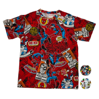 เสื้อยืดมาร์เวล (Marvel T-Shirt) คอกลม เสื้อการ์ตูนลิขสิทธิ์ ผ้าพิมพ์ลายรอบตัว - Marvel Comic T-Shirt MVP | kikidd