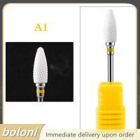 ? boloni 1PC เซรามิคทังสเตนเล็บเจาะบิตแฟ้มสำหรับเครื่องมือทำเล็บไฟฟ้า