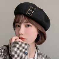 ผู้หญิง Berets Vintage Beret หมวก Beanie หมวกสไตล์ฝรั่งเศสผู้หญิงผ้าฝ้ายตาข่ายหมวกฤดูหนาว R ศิลปินจิตรกร Beret หมวก