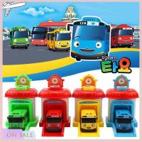 ON SALE 4pcs The Little Bus Tayo Rogi Rani Shooting Cars &amp; Garage Mini Toys Set Kid Vehicle Playsets