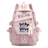 Sanrio Kuromi Cartoon Backpack for Women Men Student Large Capacity Breathable Fashion Personality Multipurpose Bag