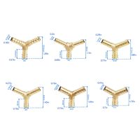 1Pc Brass Tee Connector Reducing Barb Pipe Fitting 2 3 4 way brass connector For 6mm 8mm 10mm 12mm Hose Water Tube Fittings