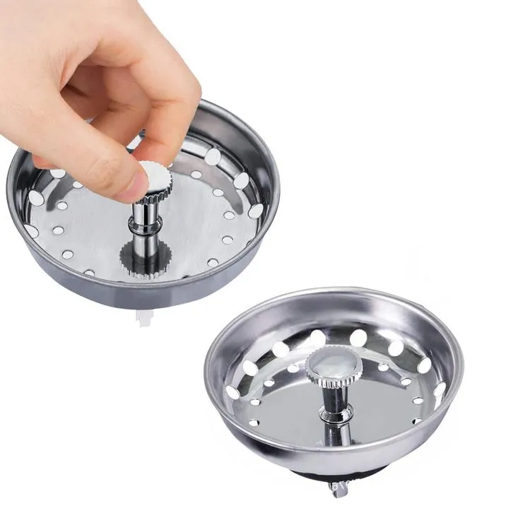 Universal Kitchen Sink Strainer Garbage Disposal Plug Stainless Steel 