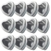 15PCS Heart Shaped Metal Tins Box Creative Tinplate Candle Jar with Lids Candy Boxes Heart Empty Tin Biscuits Candies Jar for Valentines Day Birthday