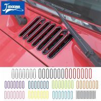 JIDIXIAN รถภายนอกด้านหน้ากระจก Hood Air Vent Outlet ตกแต่งสติกเกอร์สำหรับ Jeep Wrangler JK 2007-2017อุปกรณ์เสริม