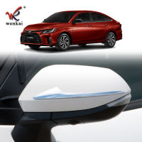 กระจกมองหลังฝาครอบตัดแถบสำหรับ Toyota Yaris Ativ Vios 2023อุปกรณ์เสริมในรถยนต์