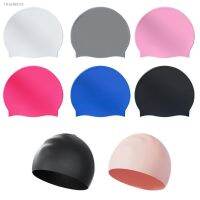 ✼❁✥ High elastic Silicone Swimming Cap Adult solid Color Waterproof fitting Ear Protection Durable Soft Wear Comfortable Men Women