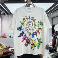 สีสัน Swirl Bears พิมพ์ T เสื้อ2023ฤดูร้อนผู้ชายผู้หญิงคุณภาพสูง streetwear Casual T-Shirt