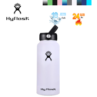 Hyflask ขวดน้ำฉนวนสูญญากาศสแตนเลส 950ML กระติกน้ํา ถ้วยน้ำกีฬากลางแจ้ง 10 สี กระติกน้ำสแตนเลส  แก้วเก็บเย็น