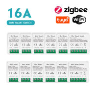 16A Tuya Wifizigbee 3.0มินิสมาร์ท DIY สวิทช์ควบคุม2ทางสมาร์ทบ้านรีเลย์อัตโนมัติ B Reaker ทำงานร่วมกับ Alexa Home