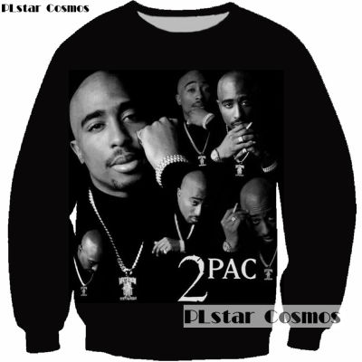 PLstar Cosmos Men Women Sweatshirt Rock Singer 3D Print 2pac Tupac Shakur Long Sleeve Man Casual Clothing Hoodies plus size 5XL
