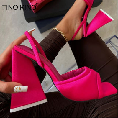 y Triangle High Heels Summer Sandals For Women  New Fashion Ladies Party Shoes Wedding PU Back Strap Female Dress Sandals