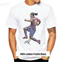 เสื้อยืดคุณภาพระดับพรีเมียมลาย Ronaldinho ท็อปส์ซูคอรอบใหม่ฤดูร้อนเสื้อยืดแบรนด์เนมสำหรับผู้ชาย Xs-3xl สไตล์ป๊อปใส่ได้ทั้งผู้ชายและผู้หญิง