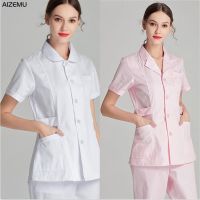 【YF】 Short Scrubs Top Uniforms Set Lab Coat Doctor Uniform Clothing Pink Sleeve clothes