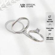 Nhẫn cặp nam nữ freesize Aura, nhẫn đôi Audrey-ND04