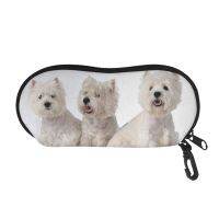 【cw】hot Westie Dog Eyeglasses Cover Designer Soft Boxes for Sunglass/Reading Glasses Fundas Para