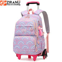 Rolling School Bags For Girls Backpack Kids Mochilas Para Estudiantes With Wheels For Middle School Trolley Luggage Back Pack