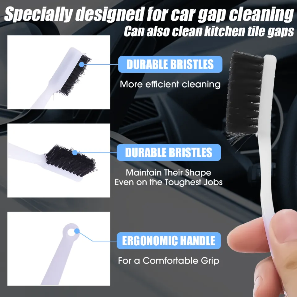 2Pcs Crevice Gap Cleaning Brush, Hard Bristle Brushes for Small Spaces  Cleaning