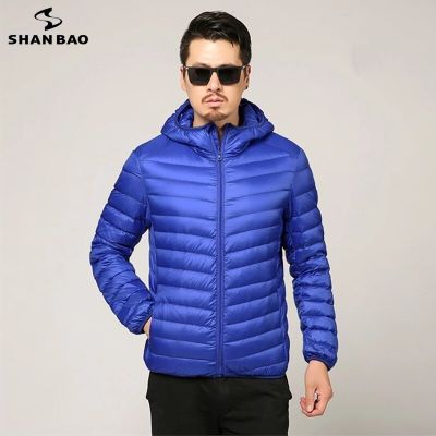 ZZOOI Mens hooded lightweight down jacket 2020 autumn and winter brand clothing 90% white duck down warm fashion jacket 8 colors