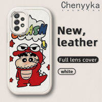 Chenyyyka เคสโทรศัพท์ปลอกสำหรับ Samsung A52s 5G A52 4G A52 5G เคสการ์ตูนน่ารักสีเทียน Shin-Chan หนังดีไซน์ใหม่เคสซิลิโคนนิ่มแบบเรียบง่ายคลุมทั้งหมดเคสกันกระแทกป้องกันเลนส์กล้อง