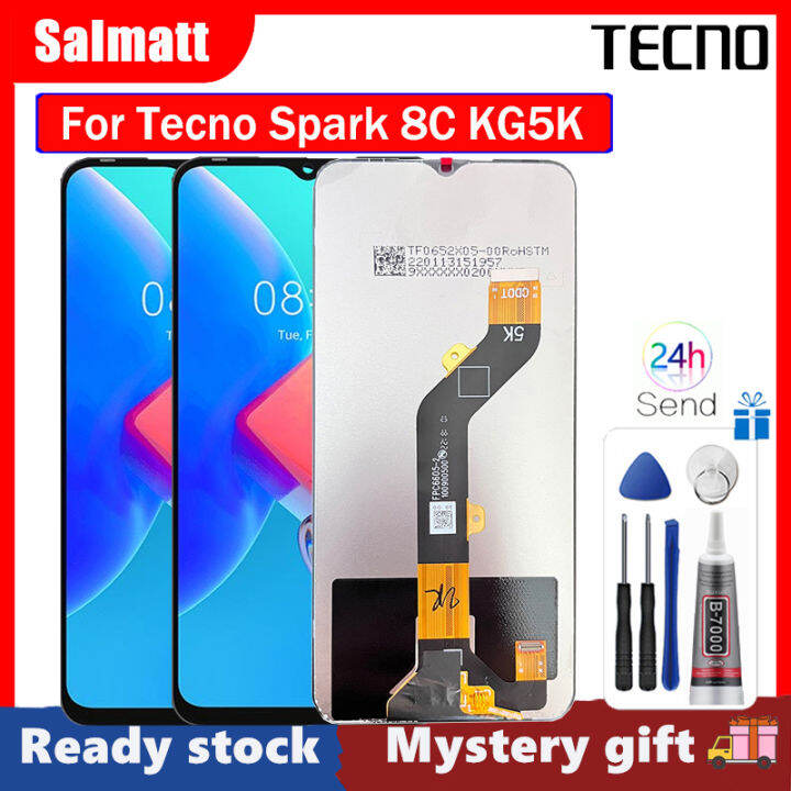 Salmatt 6.6'' Original For Tecno Spark 8C KG5k KG5j KG5n LCD Display ...