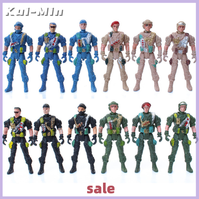 Kui-Min ชุดของเล่นหน่วยรบพิเศษทหาร,หุ่นพลาสติกขนาด9ซม. Kids Toys ทหารผู้ชาย
