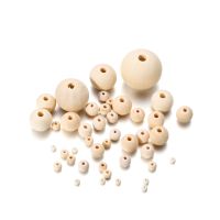 4-30mm 5-1000Pcs Natural Wood Beads Round Loose Spacer Bead Charms for DIY Bracelet Necklace Jewelry Making Handmade Accessories