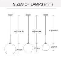 โมเดิร์นนอร์ดิกแก้วจี้แสง LED E27ไล่โทนสีสีลอฟท์สร้างสรรค์แขวนโคมไฟสำหรับบ้านห้องนอนห้องนั่งเล่นร้านอาหารร้าน