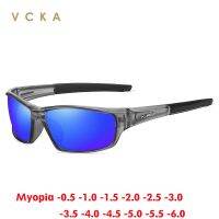 VCKA Myopia แว่นกันแดดตกปลาโพลาไรซ์สำหรับผู้ชายและผู้หญิงแว่นกันแดดสำหรับขับรถแว่นตา UV400แบบคลาสสิกตามใบสั่งแพทย์แบบกำหนดเอง-0.5ถึง-6