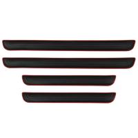 Car Door Sill Plate Protectors 4Pcs Car Door Sill Scuff Plate Covers PVC Rubber Anti-Scratch Sticker Protective Door Sill Cover for SUV justifiable