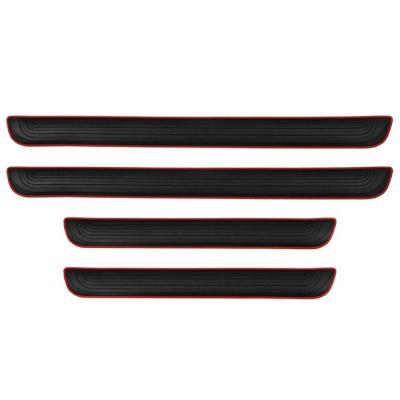 Car Door Sill Plate Protectors 4Pcs Car Door Sill Scuff Plate Covers PVC Rubber Anti-Scratch Sticker Protective Door Sill Cover for SUV regular
