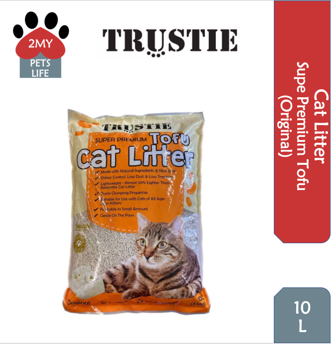 TRUSTIE SUPER PREMIUM CAT LITTER - TOFU (ORIGINAL) 10 LITRE | Lazada