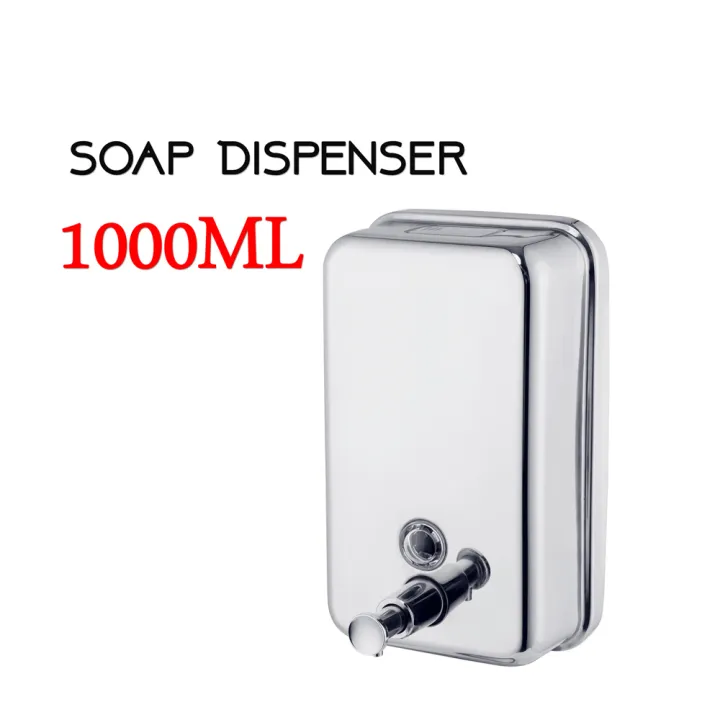 Wall Mounted Stainless Steel Hand Wash Liquid Soap Dispenser 1000 ML Lazada