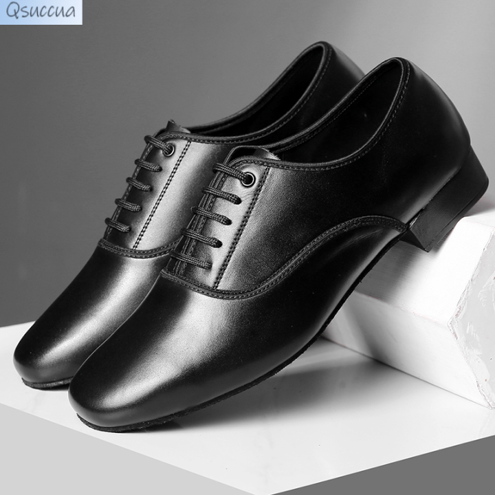 Genuine Leather Ballroom Dance Shoes for Men Latin Jazz Dancing Shoes ...