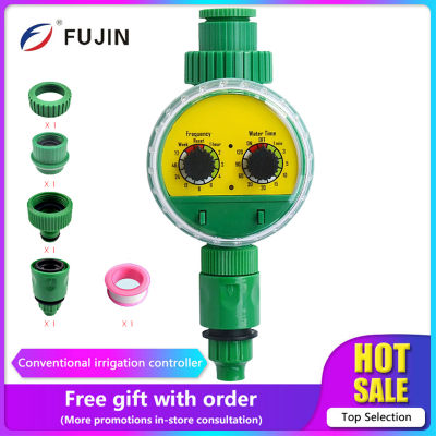 FUJIN Water Timer Digital เครื่องจับเวลารดน้ำอัตโนมัติแบบมีหน้าปัดคู่,ระบบชลประทานตัวควบคุมการจ่ายน้ำสำหรับสวนในบ้าน