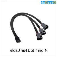 ✠ Dteedck-Fan Splitter Cable extensão do cabo trançado 4 pinos 1 a 3 Way PWM Tap Sleeve refrigerado