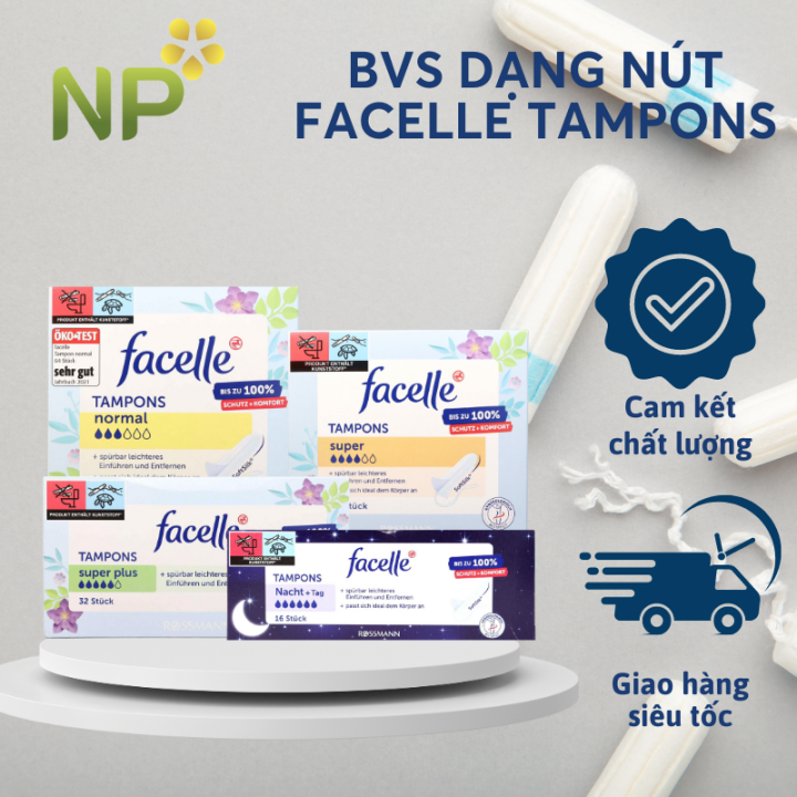 Băng vệ sinh Tampons Facelle Super Plus Băng vệ sinh dạng nút, Nhỏ