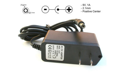 Wall Adapter Switching Power Supply 9VDC, 1A, 2.1mm, Positive Center - PSAD-0164